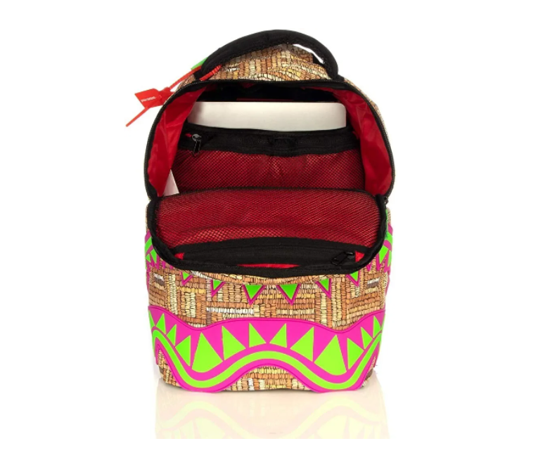 Mochila Original Con Motivos Tribales Backpack Sprayground Beige