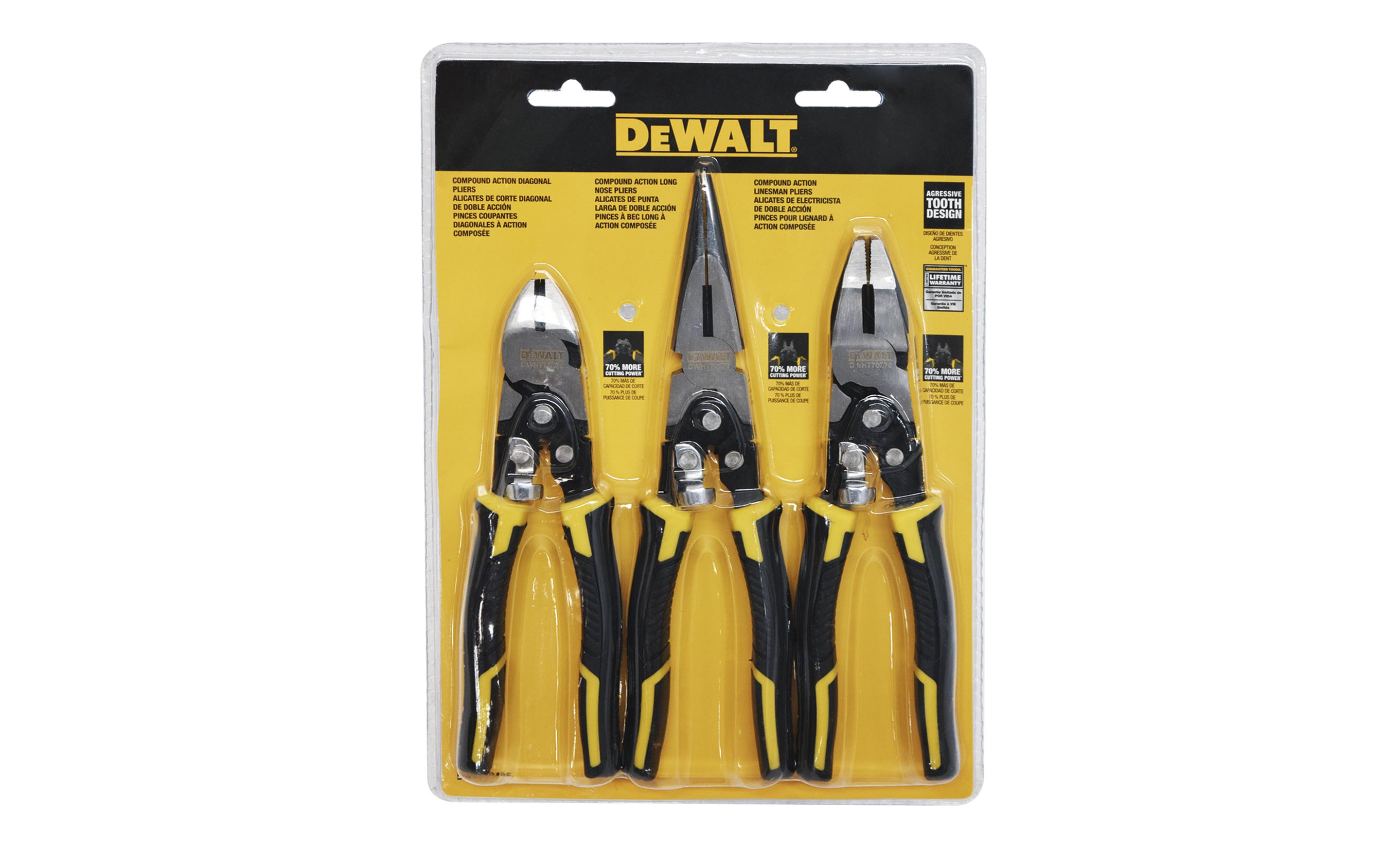  Kit De Pinzas Para Electricista Dewalt Dwht70485