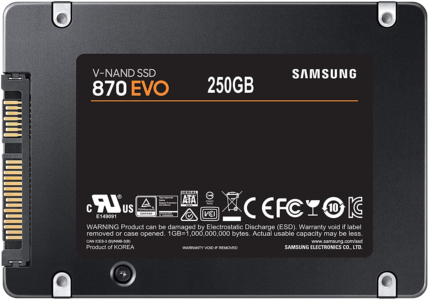 SSD SAMSUNG 870 EVO 250GB SATA III 2.5"