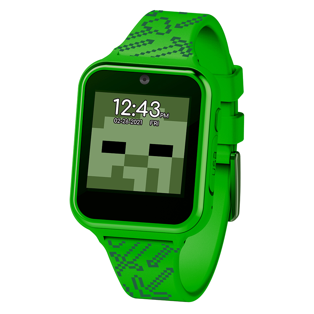 Accutime - Reloj interactivo para niños Minecraft Multifunción Pantalla LED