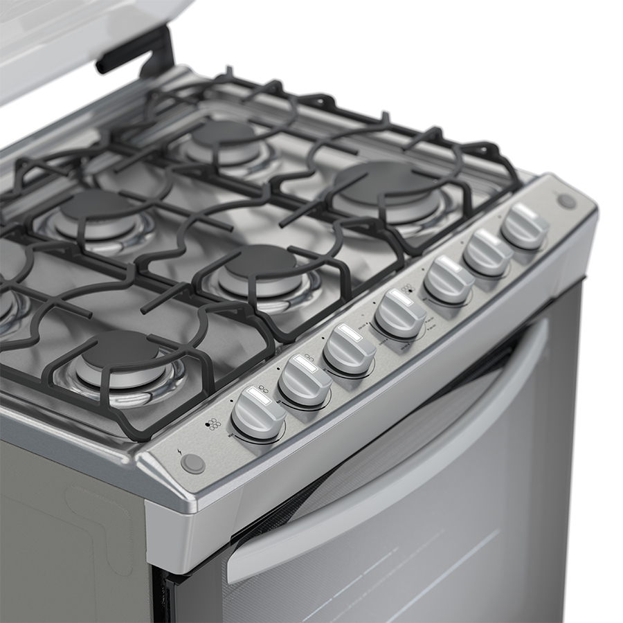 Estufa Al Piso Gas Acros 30" Plateado AF6413D