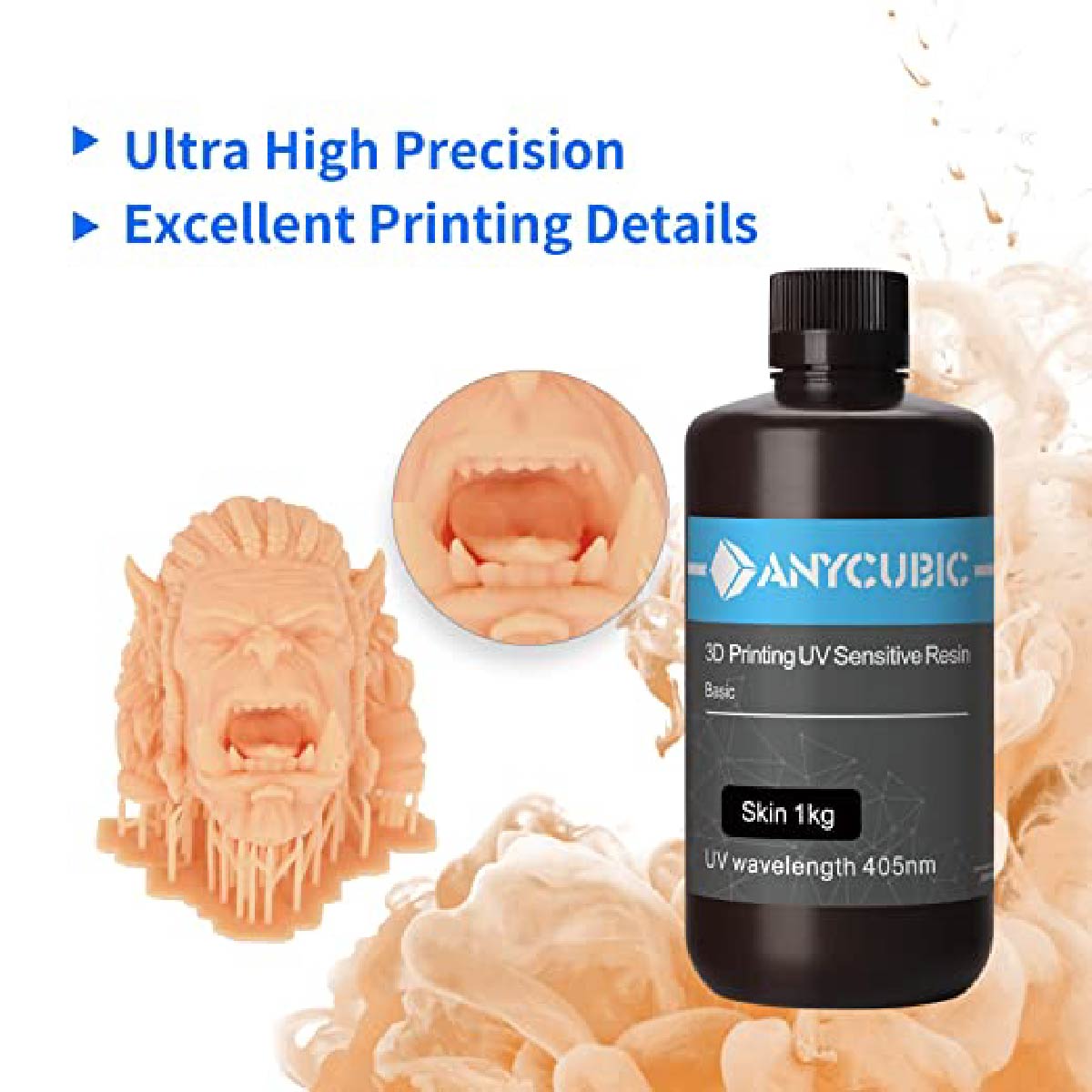 Resina Uv Para Impresora 3d Anycubic 1 Litro Skin