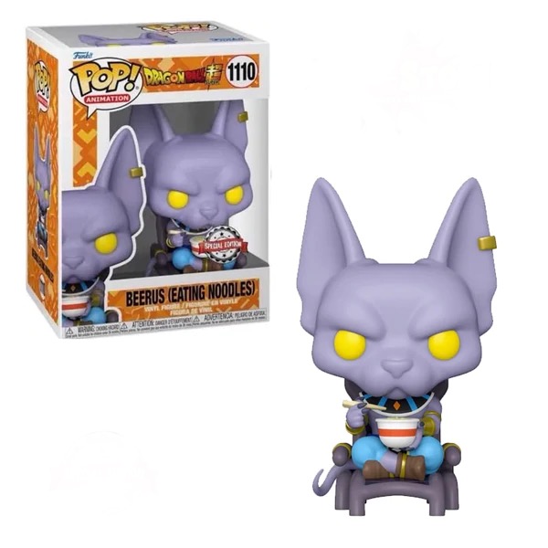 Funko Pop Dragon Ball Beerus Eating Noddles #1110 Edicion Especial