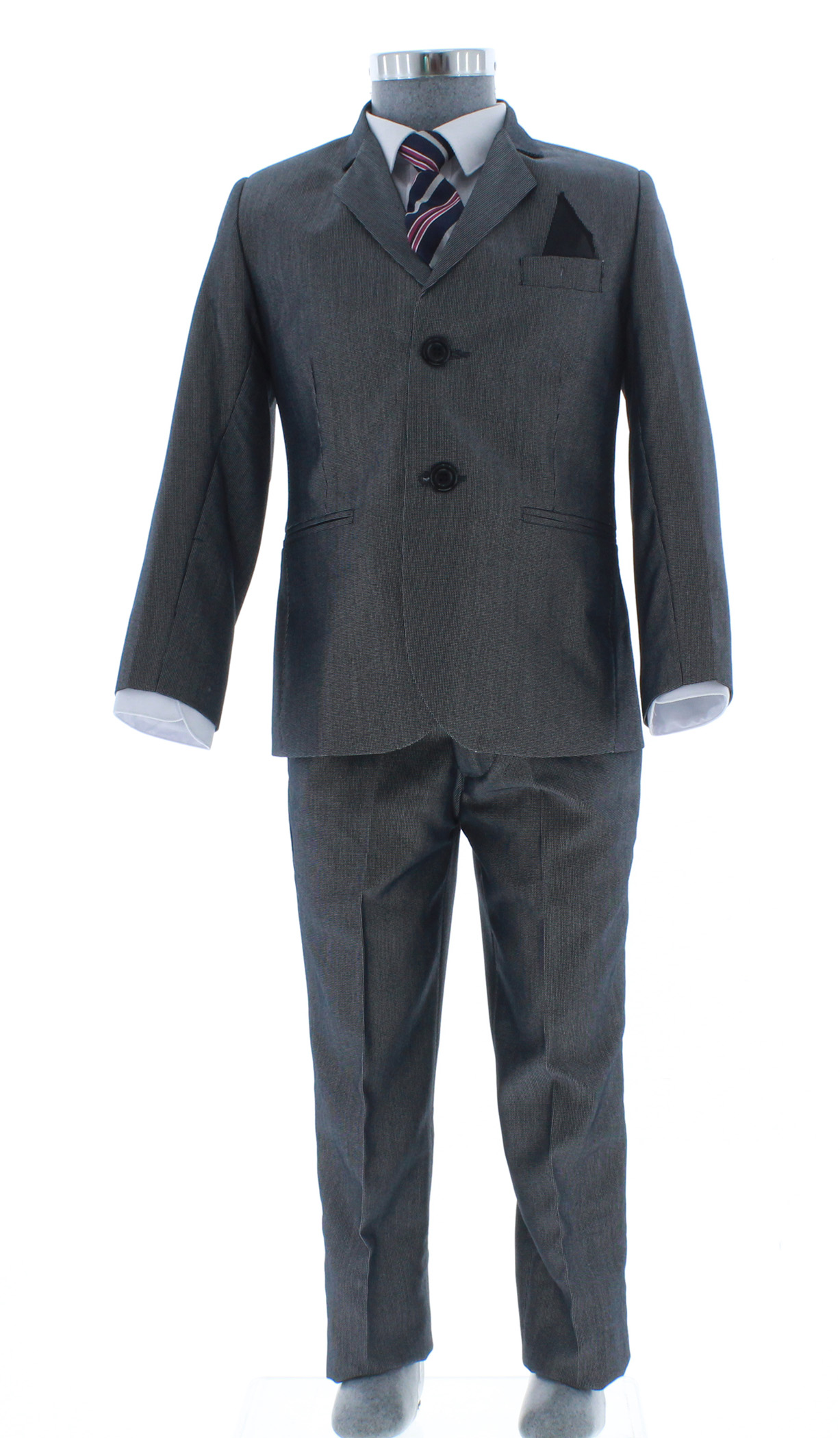 Traje de Vestir Niño Tres Piezas Color Gris 2915 4 a 18 Años