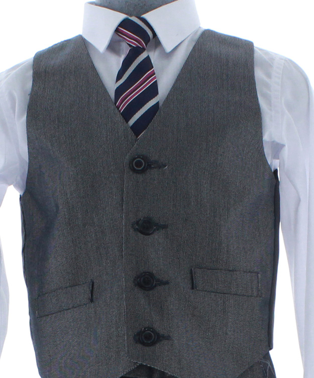 Traje de Vestir Niño Tres Piezas Color Gris 2915 4 a 18 Años