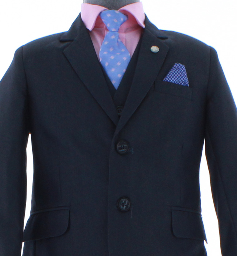 Traje de Vestir Niño Tres Piezas Color Azul Marino 2917 1 a 16 Años