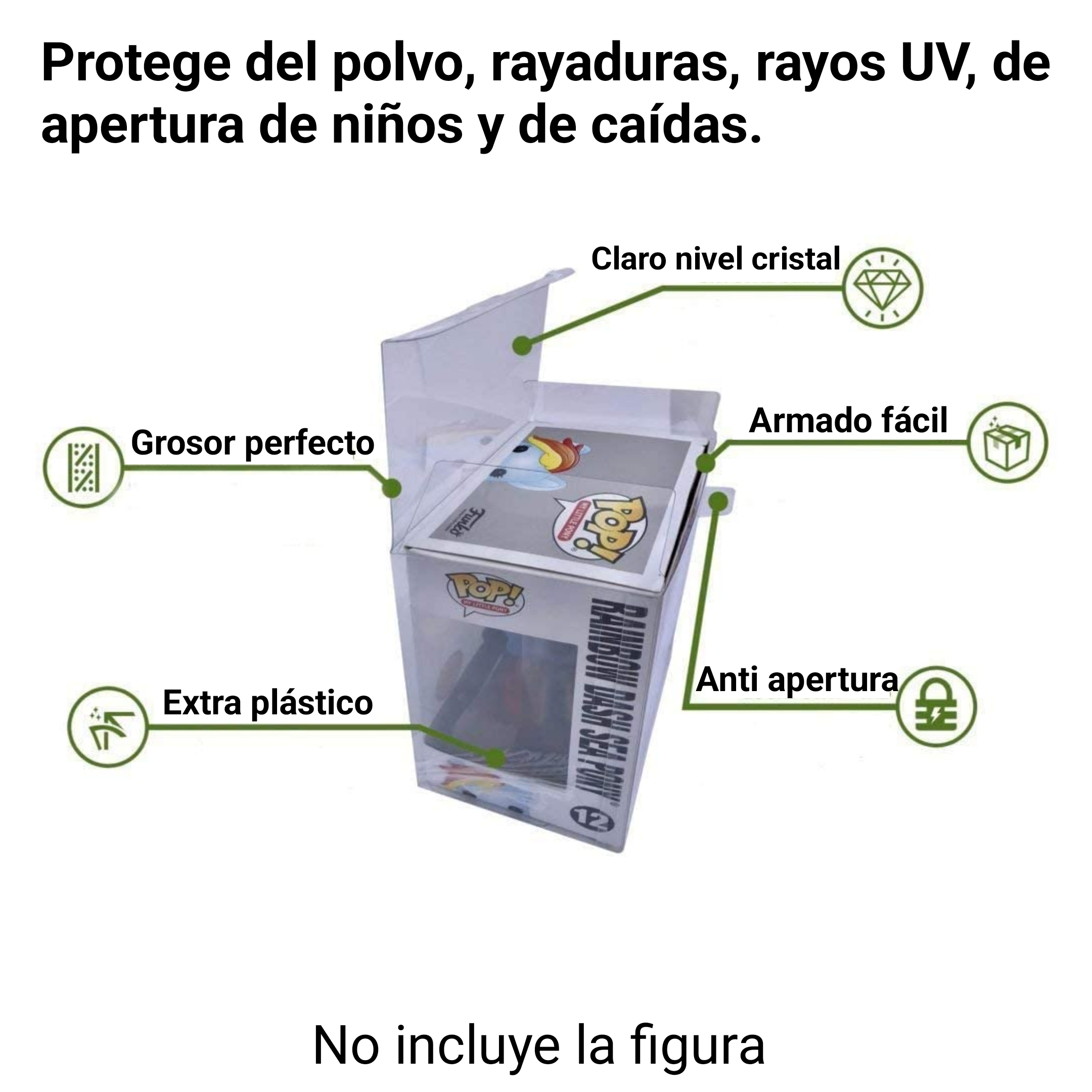 Caja Protector Para Funko Pop Transparente Grosor Resistente