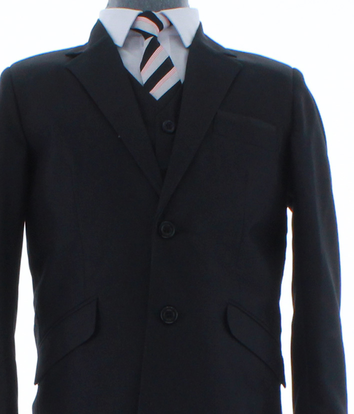 Traje de Vestir Niño Tres Piezas Color Negro 2922 1 a 16 Años.