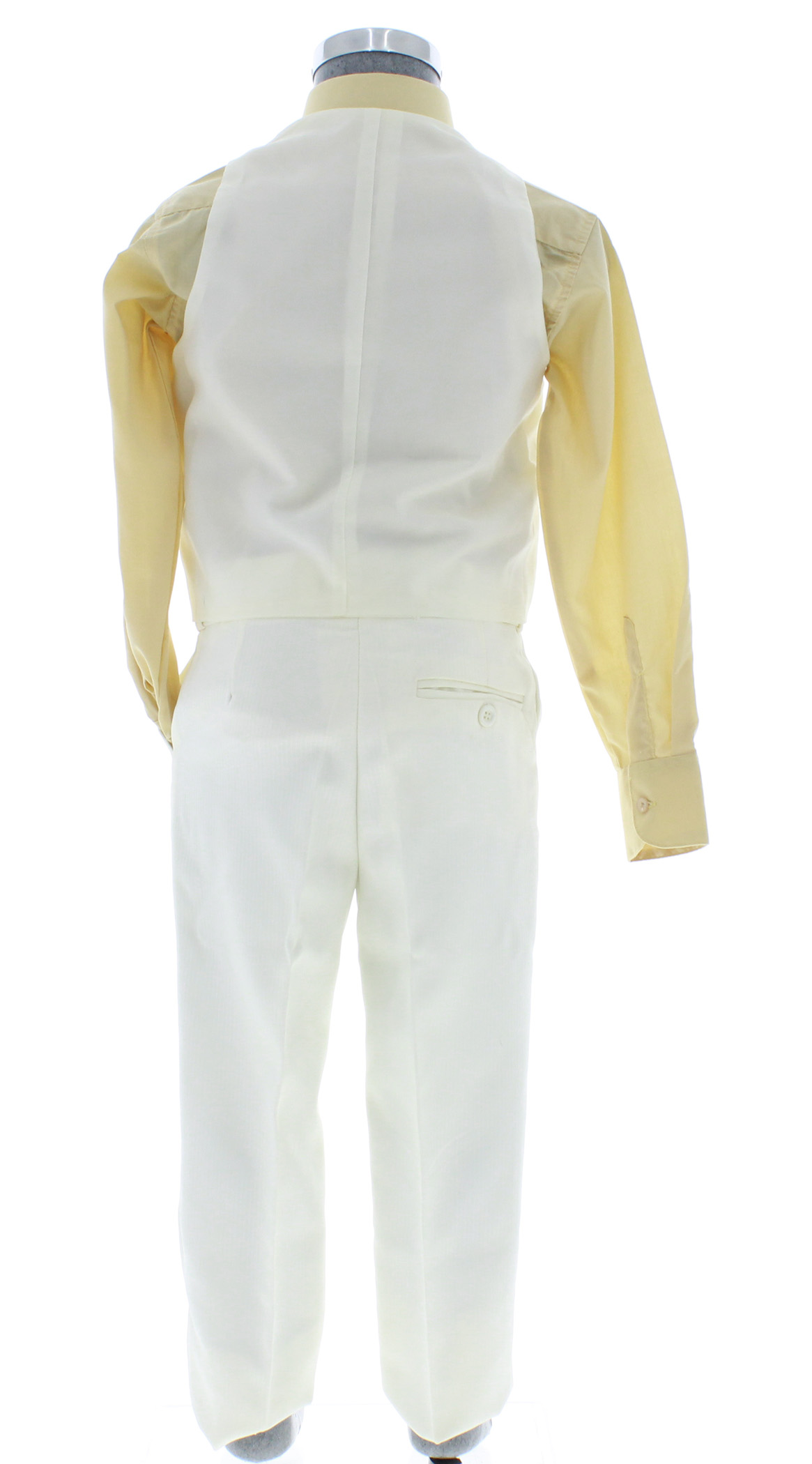 Traje de Vestir Niño Tres Piezas Color Marfil 2924 4 a 14 Años.