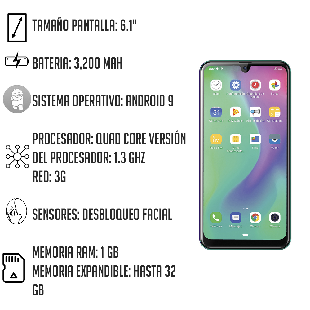 Smartphone Tech Pad Note 4 16GB 6.1" Celular IP67 Cam Triple