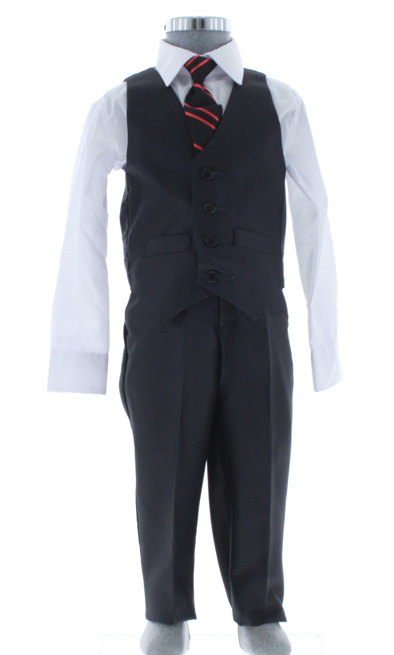 Traje de Vestir Niño Pequeño Tres Piezas Color Negro 2927 1 a 4 Años.