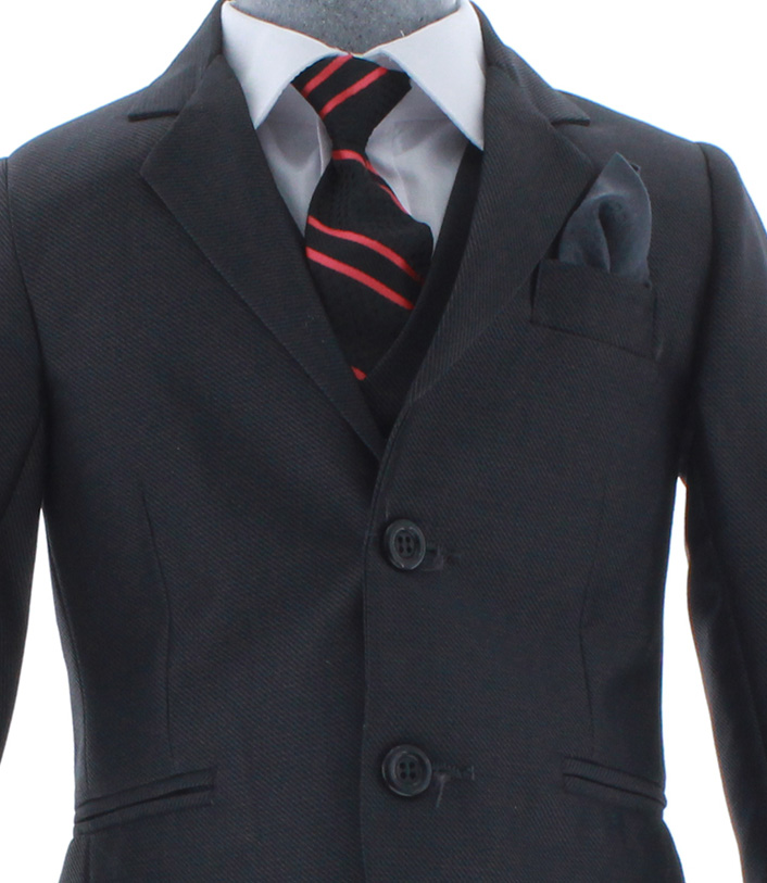 Traje de Vestir Niño Pequeño Tres Piezas Color Negro 2927 1 a 4 Años.