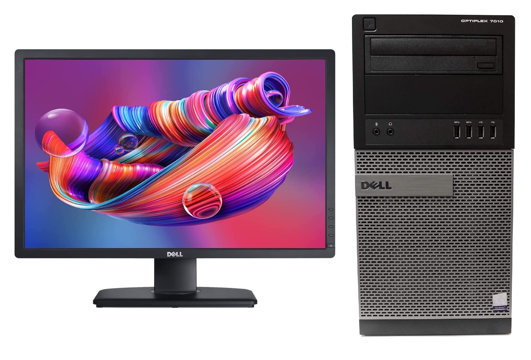  Oferta! PC Dell Tower Optiplex 7010 MT Core i5 con 4GB y 500GB HDD Monitor cuadrado de 19pulg  Equipo clase A, Reacondicionado