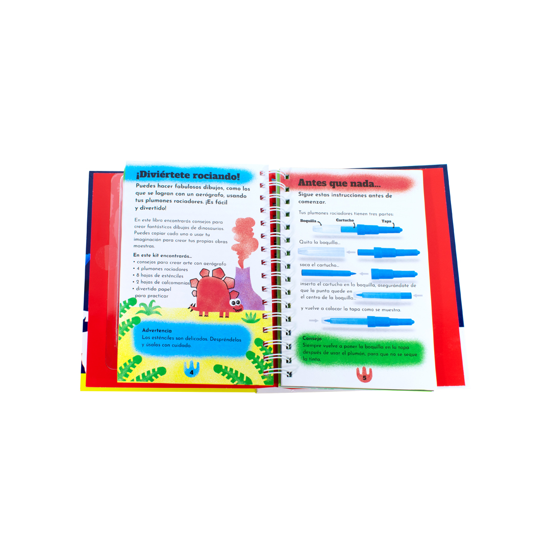 Libro Arte Con Aerógrafo: Dinosaurios Rugientes