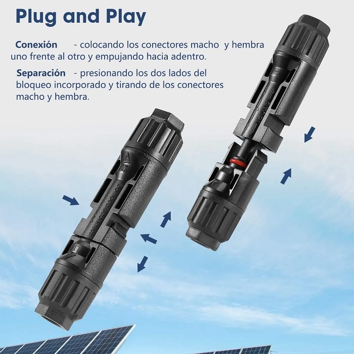 20 Pares Conector Mc4 Conexiones Panel Solar
