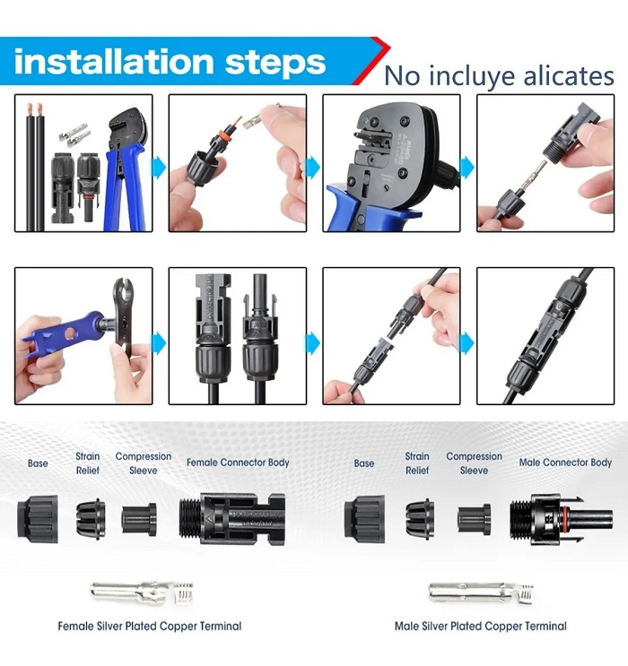 20 Pares Conector Mc4 Conexiones Panel Solar