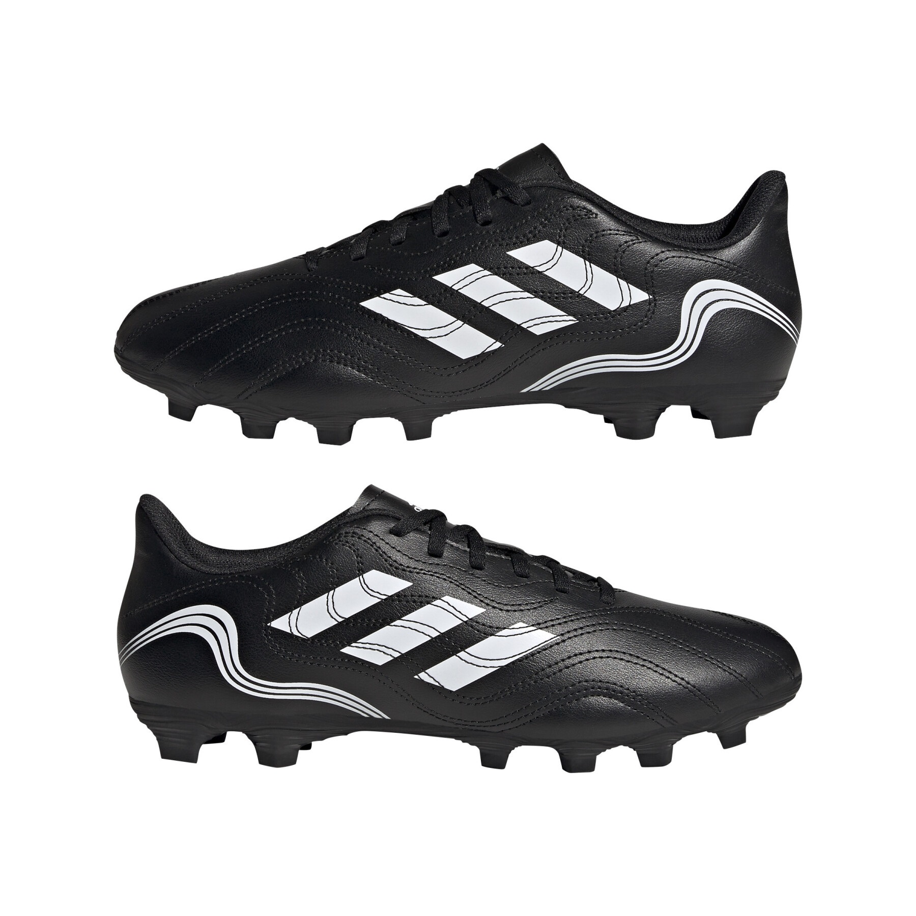 Tenis de Fútbol Tacos Adidas GY5000 Copa Sense.4 FXG Negro con Blanco Unisex