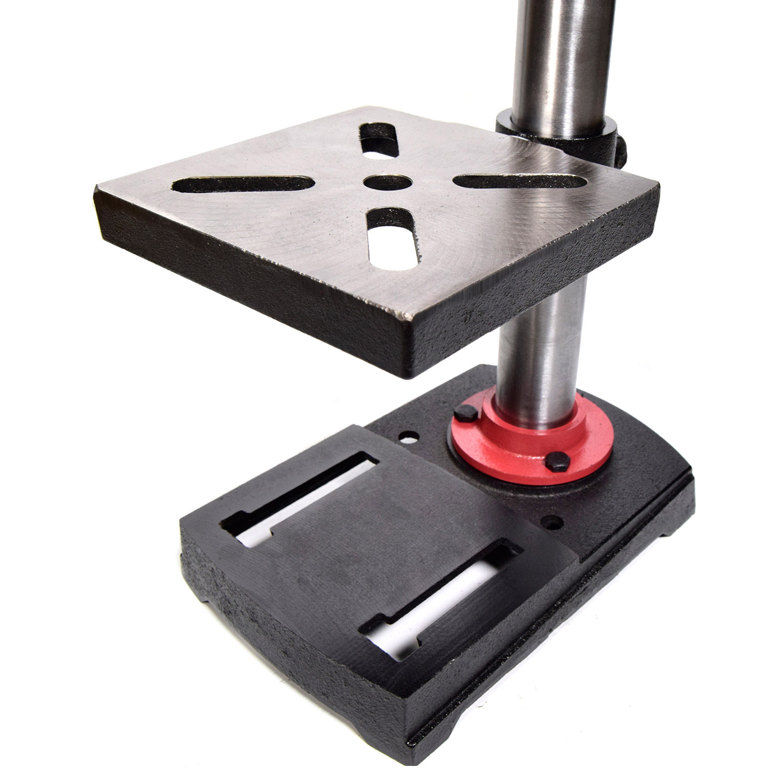 Knova Taladro Columna de Banco 8" con Guía Láser, Motor Potente 1/3 HP, Velocidad 750-3200 RPM, Mesa Inclinable, Capacidad 13mm, Ergonómico, Base Hierro - Negro, Pequeña, Metal