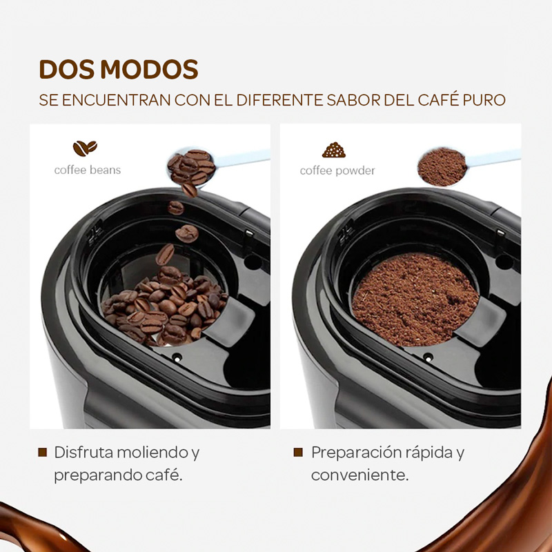 Cafetera automática con función de molido