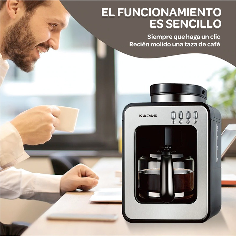 Cafetera automática con función de molido