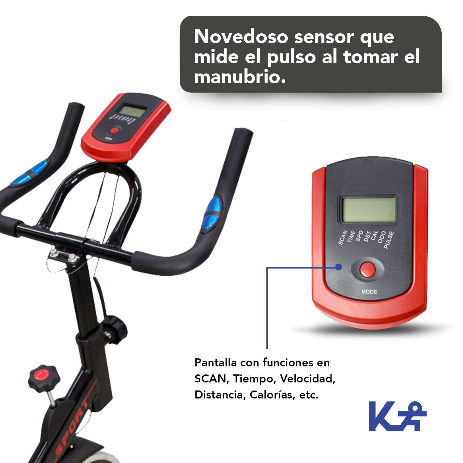 Bicicleta Spinning Fitness Estatica De Ejercicio Hogar Gym Negro/Rojo