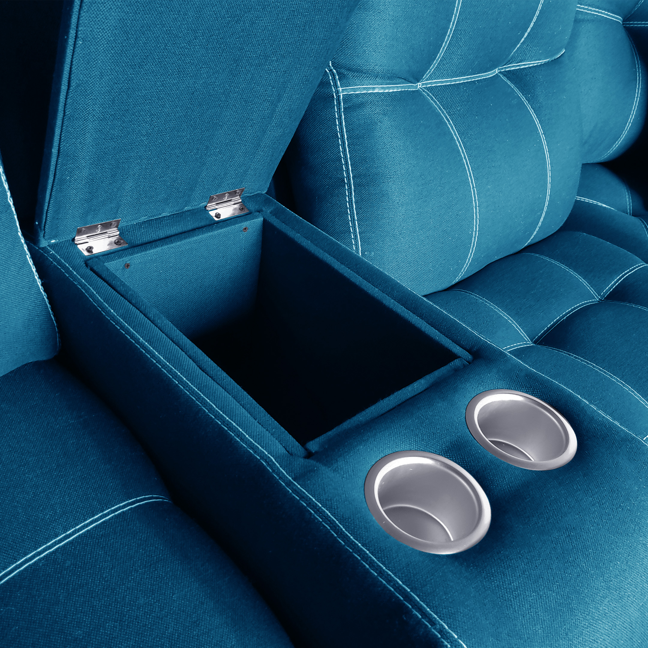 Sala Toronto c/ Chaise Extra Ancho/ 02 reclinables/ Tela Michell Navy // ENTREGA EN CDMX Y ZONA METROPOLITANA.