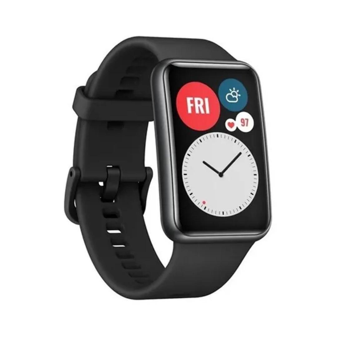 Huawei Watch Fit Active 1.64" caja de fibra polimérica black, malla graphite black de silicona TIA-B09