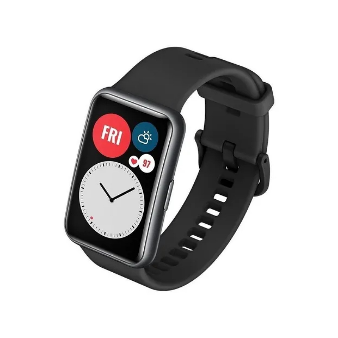 Huawei Watch Fit Active 1.64" caja de fibra polimérica black, malla graphite black de silicona TIA-B09