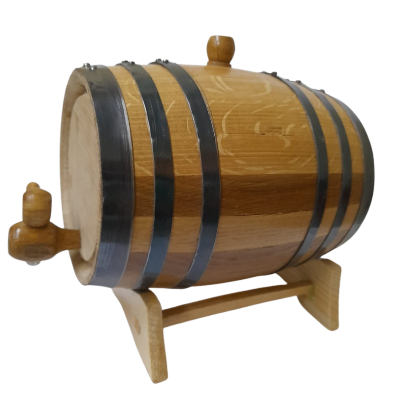 Barrica personalizable de roble 2L para reposar Mezcal