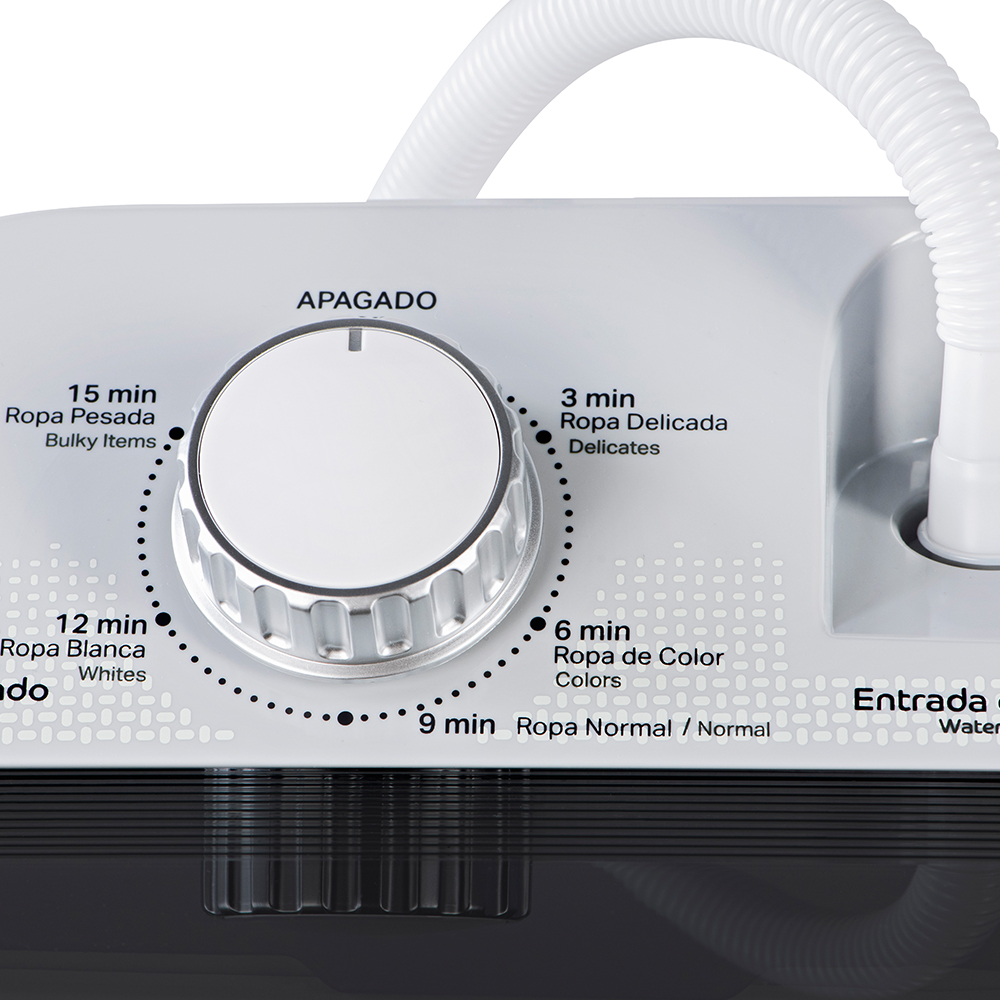 Lavadora dos tinas Acros 10kg ALD1035JE Blanco con vistas grises