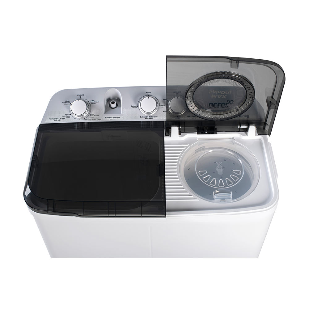 Lavadora dos tinas Acros 10kg ALD1035JE Blanco con vistas grises