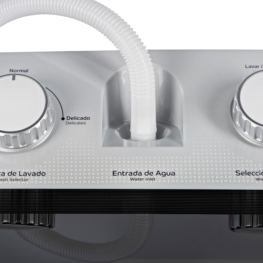 Lavadora dos tinas Acros 15kg ALD1545JE Blanco con vistas grises