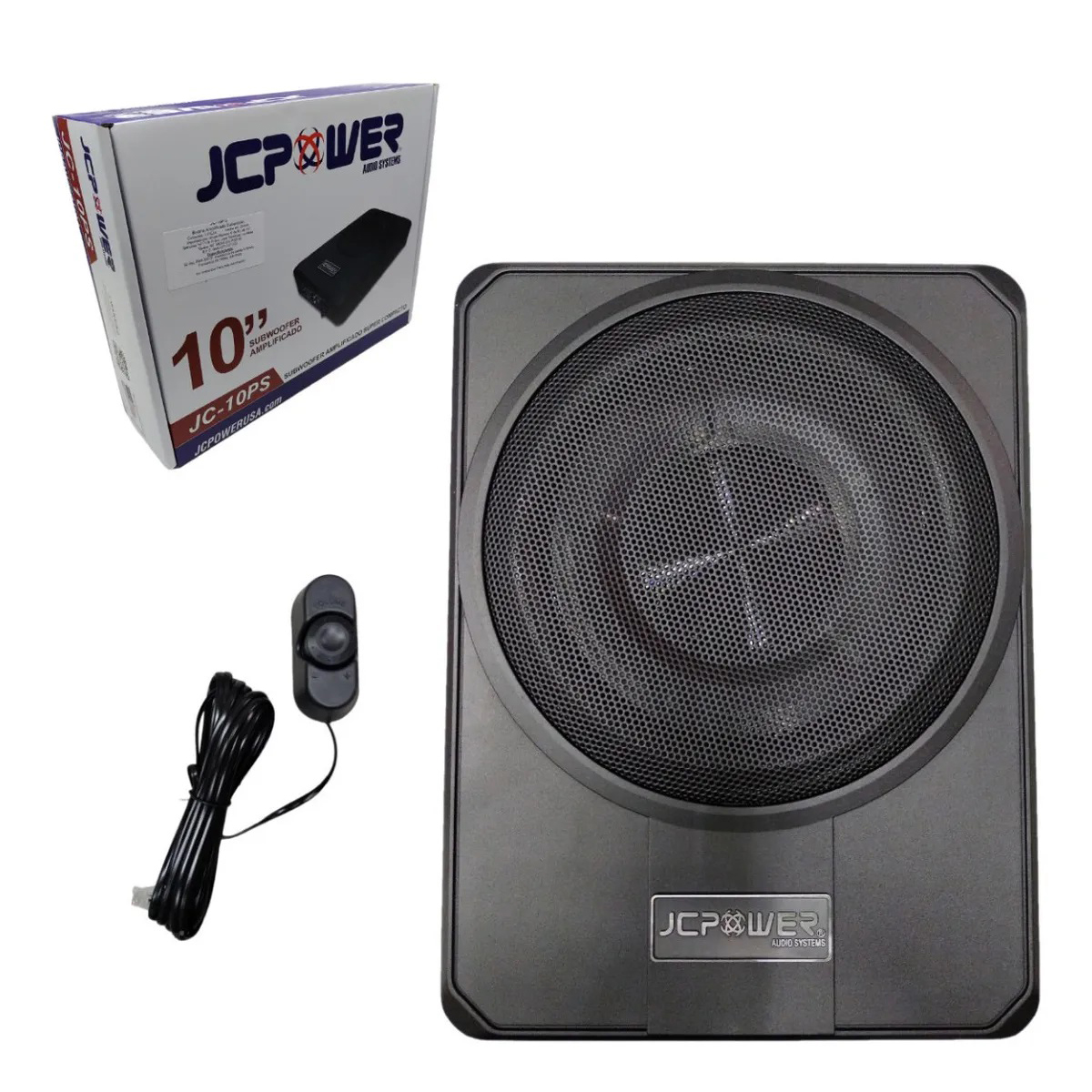 Subwoofer Plano Amplificado De 10 PLG Jc Power Jc-10ps