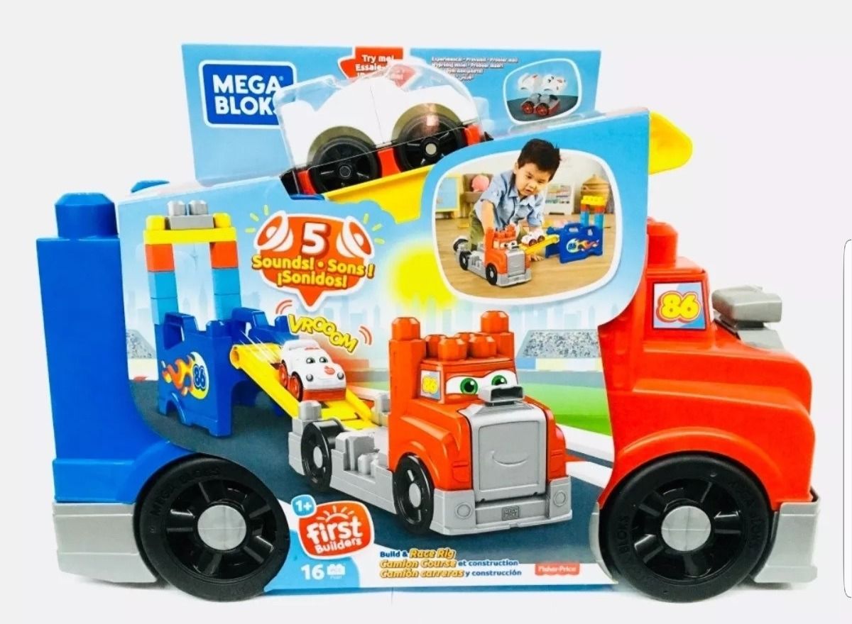 Mega Blocks - Camión carreras y construcción