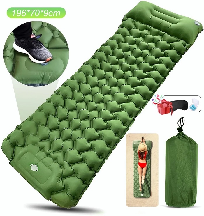 Colchón Inflable Portátil Ultraligero Para  Acampar 