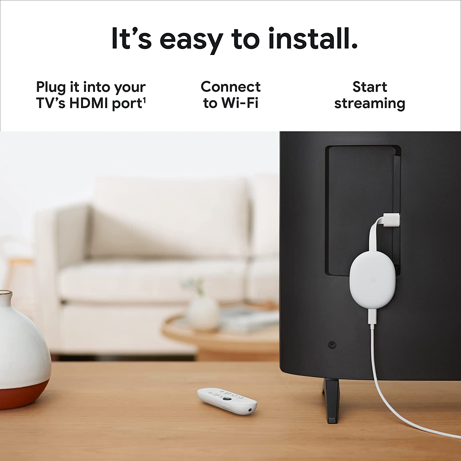 GOOGLE CHROMECAST WITH GOOGLE TV  4K COLOR SNOW