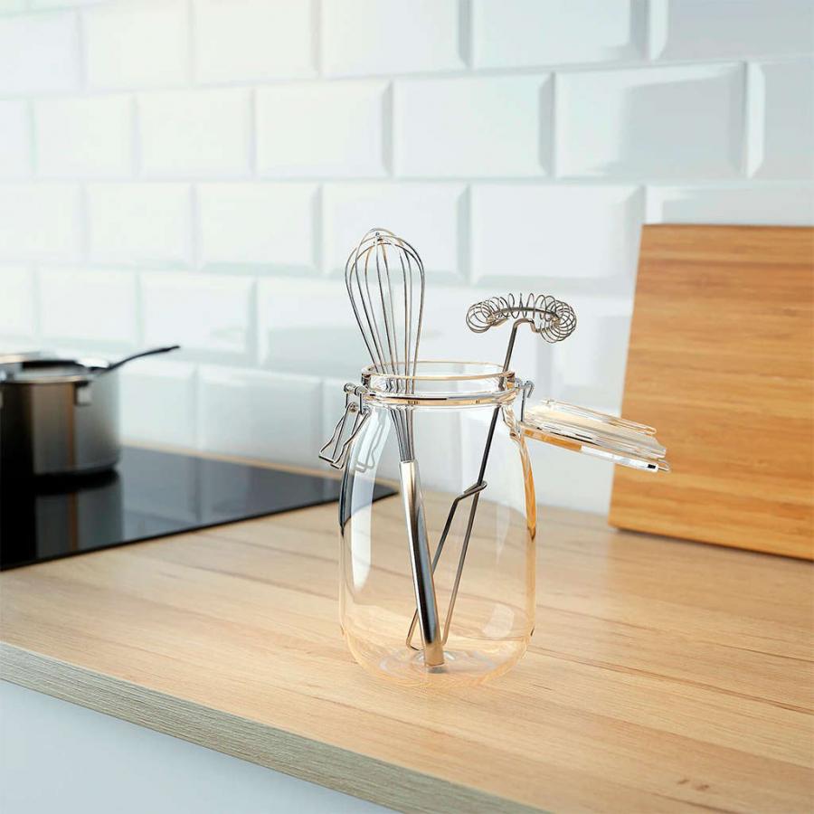 Frasco de vidrio 70227986 con tapa hermetica thcs