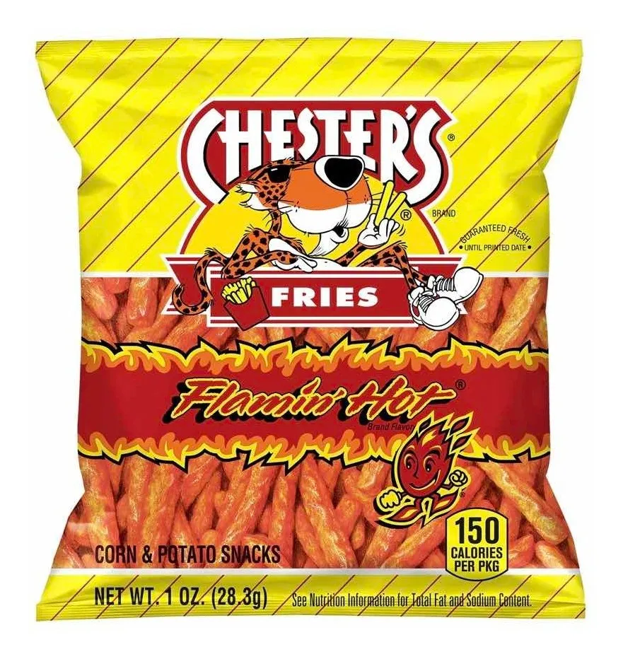 Frito Lay Chester Cheetos Fries Flamin Hot Americanos 50 piezas