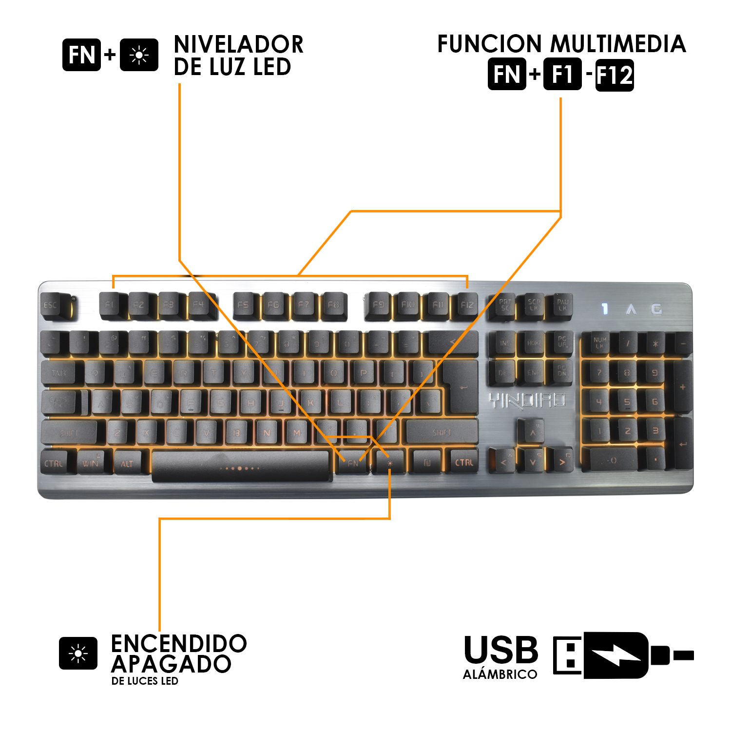 KIT TECLADO MOUSE GAMER RETROILUMINACION MECÁNICO
