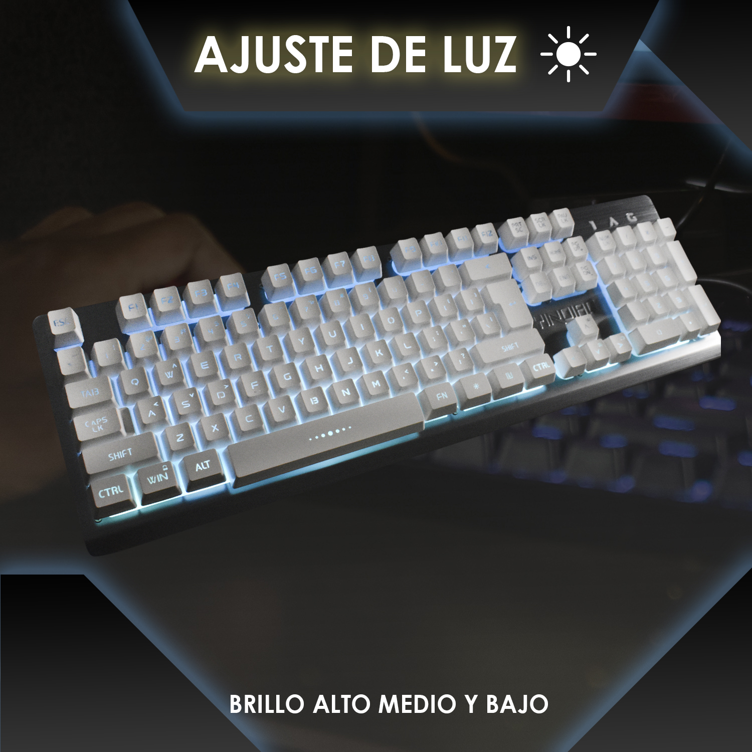 KIT TECLADO MOUSE GAMER RETROILUMINACION MECÁNICO