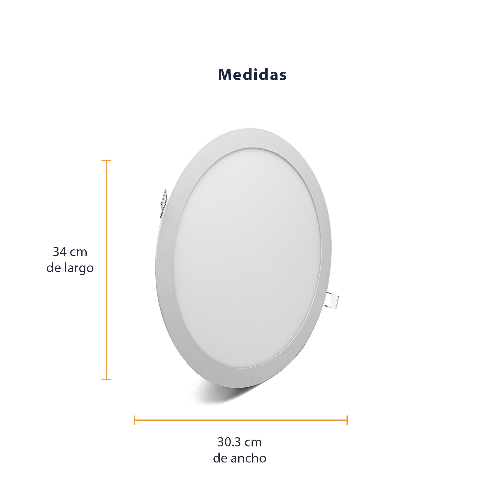 Lámpara Panel Led Slim Redondo 24w de Techo Empotrable Sula