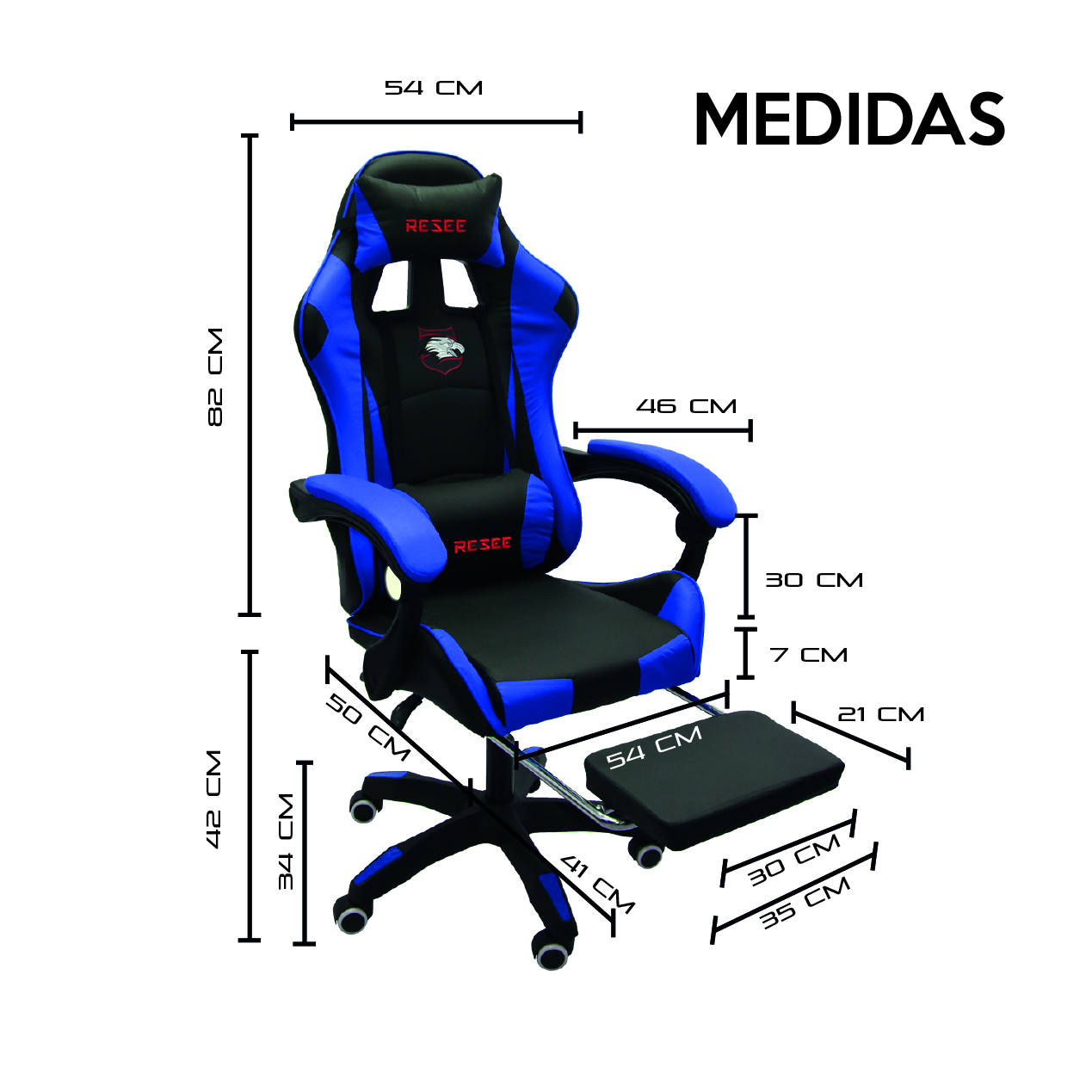 Silla Gamer Reclinable Ergonómica Ajustable Con Masaje