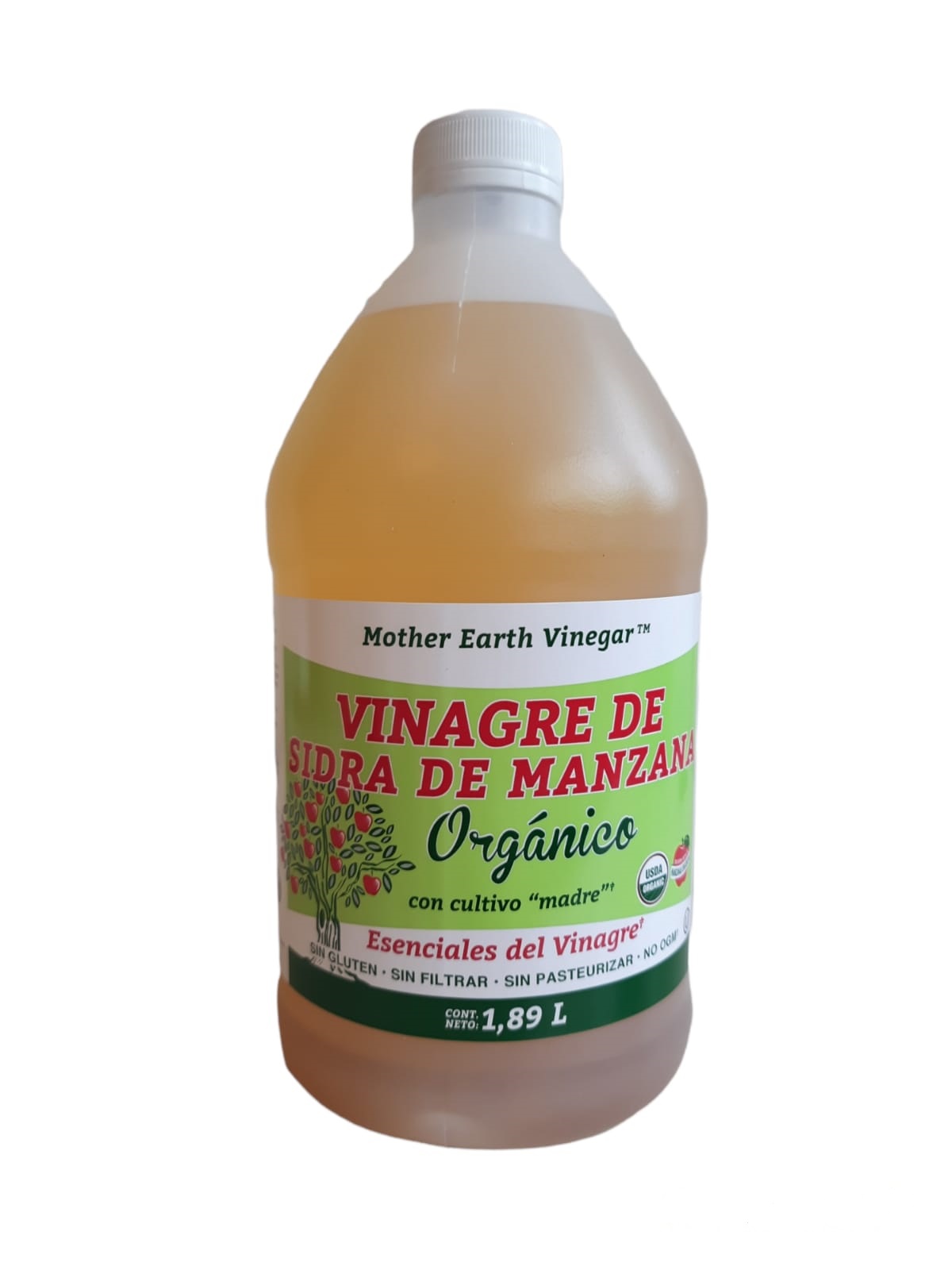 Vinagre De Sidra De Manzana Orgánico Mother Earth 1.89lt
