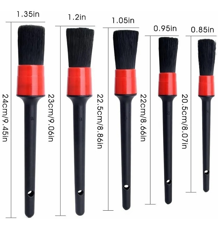 13 Pzs Brochas Para Detallado Automotriz Cepillos Hendiduras