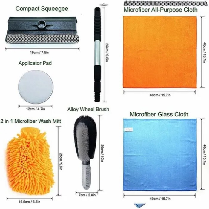 6 Pcs Kit De Limpieza Para Coche Cepillo Para Lavar Carros