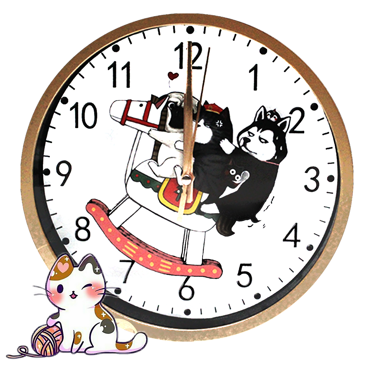 Reloj De Pared Moderno Decoracion Minimalista Silencioso Con Diseño De Animales