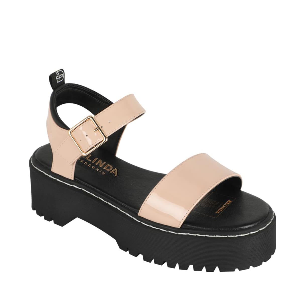 Sandalia casual Belinda Peregrin para mujer, color nude, mod. 985687