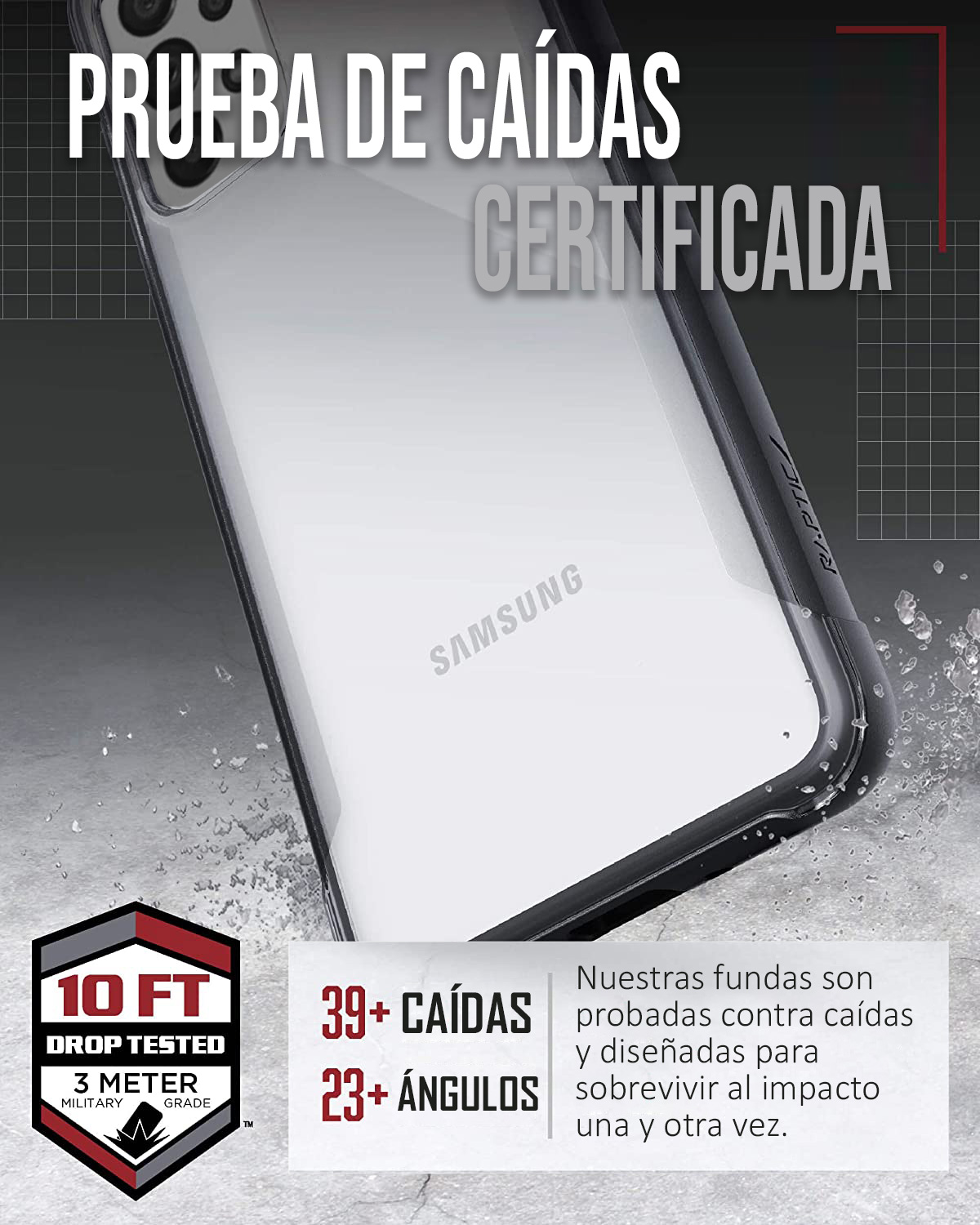 Funda Case Para Samsung A53 5g Raptic Earth Black Uso Rudo