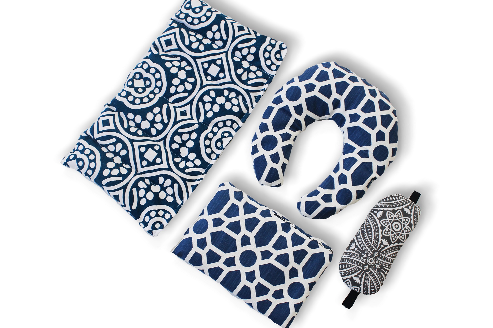 Compresas de Semillas Termicas y Aromaterapia con Antifaz Relajante, 4 piezas