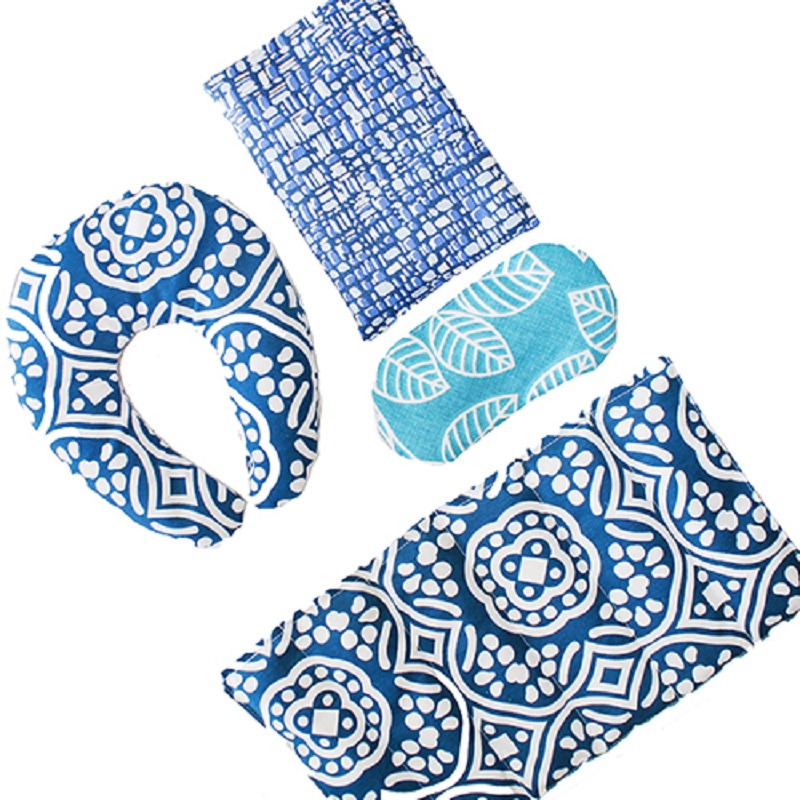 Compresas de Semillas Termicas y Aromaterapia con Antifaz Relajante, 4 piezas